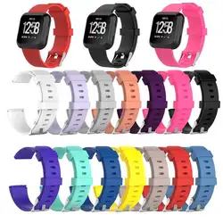 Мягкий силиконовый замена спортивные часы браслет ремешок для Fitbit Versa браслет наручные ремешок Красочные S L Размеры