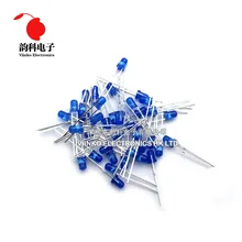 100 шт. синий светодиодный светильник 3 мм синий светодиод синий поворот синий