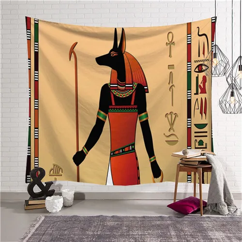 Cilected древний Египетский Печатный декоративный гобелен настенный индийский Настенный Коврик для йоги ковер на стену с рисунком для домашнего фона - Цвет: T151P06