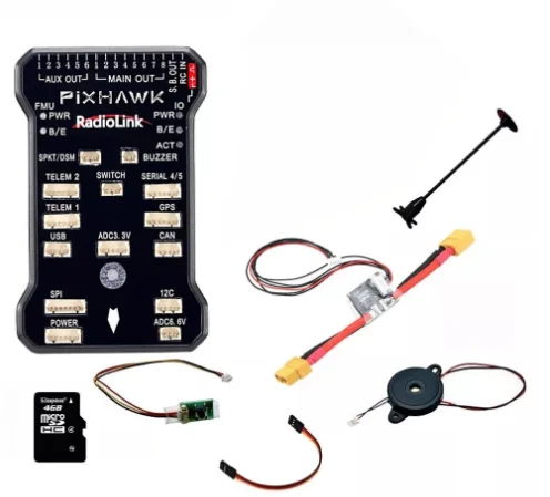 Radiolink PIXHAWK Контроллер полета 32 бит w/модуль питания для RC гоночный Дрон Квадрокоптер - Цвет: Черный