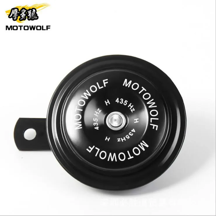 1Pcs Motorcycle Horn Moto Trumpet 12V Black Loud 110db Moped Dirt Bike Electric Vehicle Scooter