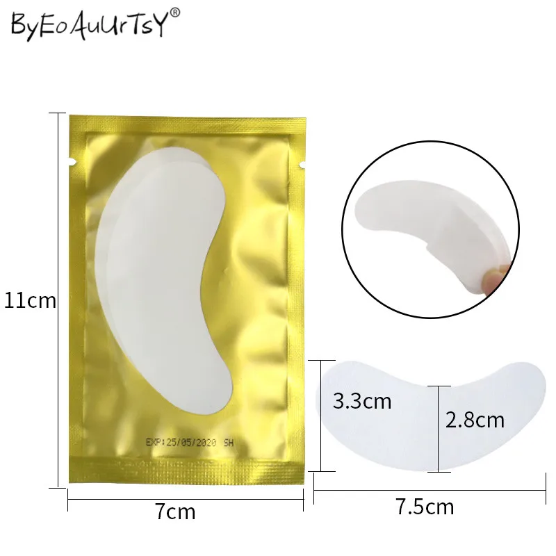50pairs Women's Fashion Lint Free Under Eyes Pads Patches Eyelash Extension Tips Sticker Wraps Make Up Tools Eyelashes Pad Hot (3)