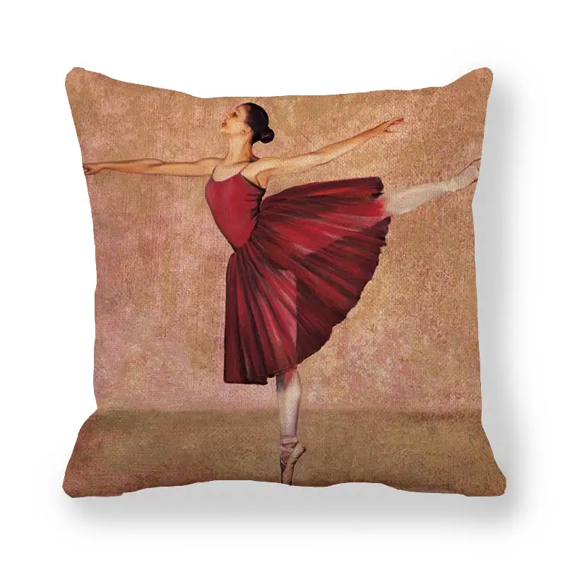 45 см* 45 см наволочка балетная арт дизайн льняная/хлопковая наволочки для диванной подушки и домашняя декоративная Подушка Крышка