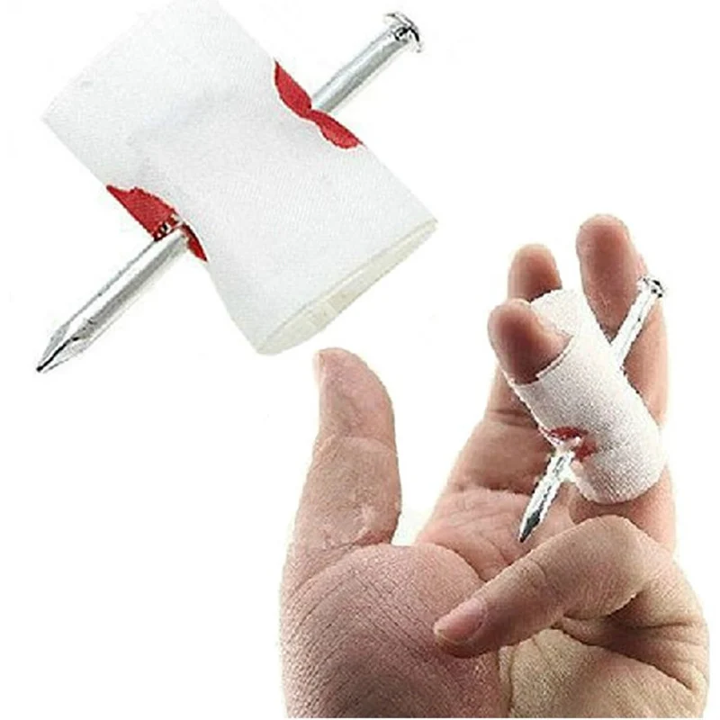 Nail Through Finger Funny Bloody Magic Trick Toys Gift Prank Gag Jokes