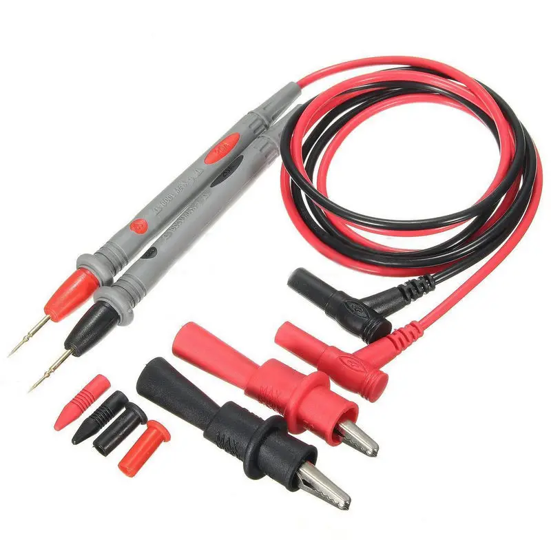1pc 1000V 20A Probe Test Lead + Alligator Clips Clamp Cable Wire Test For Digital Multimeter Tester IC Pins Mayitr