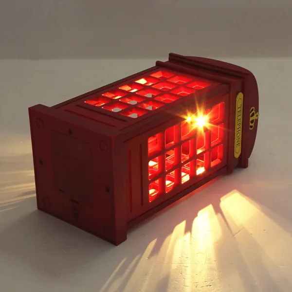ASCELINA светодиодный настольный светильник стильный дизайн ретро лондонская телефонная будка дизайн USB Перезаряжаемый светодиодный сенсорный Ночной светильник