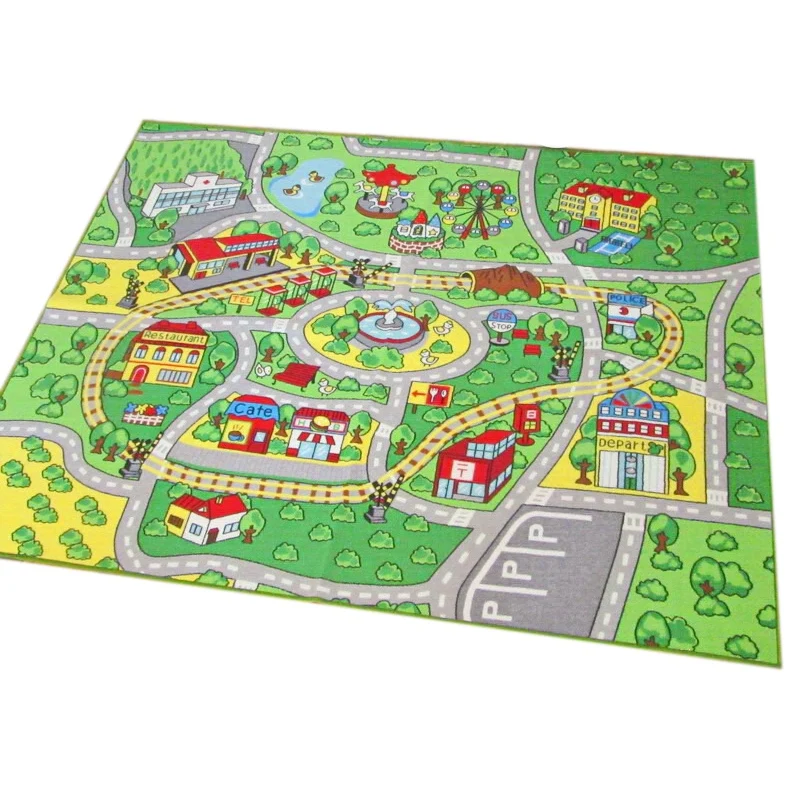

Large Children'S Game Mats For Toy Cars, Safes And Fun Children'S Learning Carpets With Non-Slip Back, Children'S Play Mats Fo