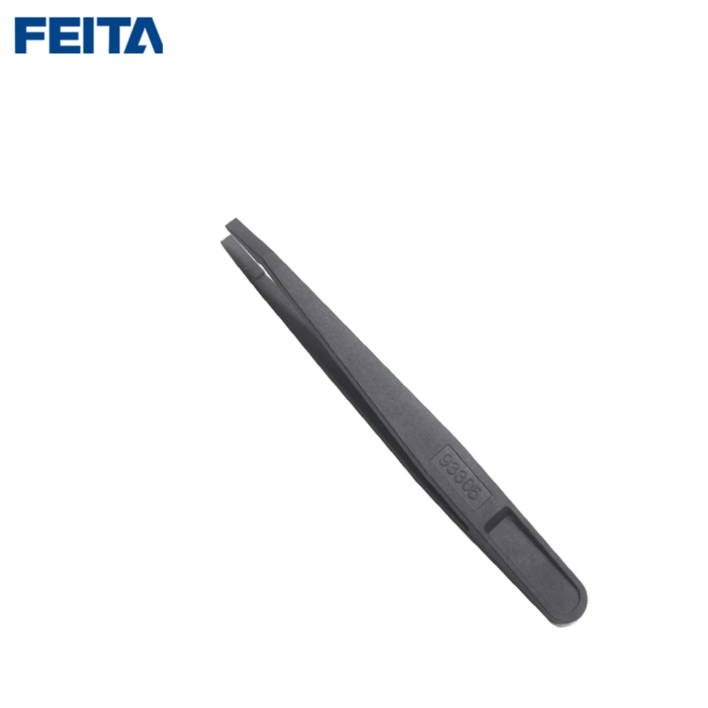 FEITA 6 шт./компл. 93301 черные антистатические пластиковые пинцеты Углеволокно