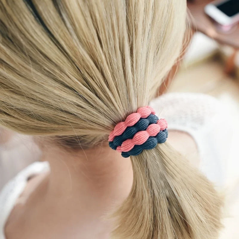 Root Lotus Hair Rope Color Candy Accessories Elastic 3 Ring Hair Hair Pcs Hair Tie Sale