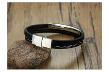 Men’s Leather Personalized Bracelet