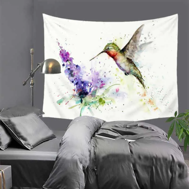 Картина маслом гобелены цветы и птицы настенные подвесные гобелены домашний декор пляжное полотенце Коврик для йоги одеяло для пикника скатерть - Цвет: color 6