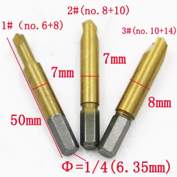 

3pcs Rigid Screw Extractor Set Easy Out Removal Broke Bolts Screws Drill Bits Stripped Screw Bolt Remover Extractor 1# 2# 3#