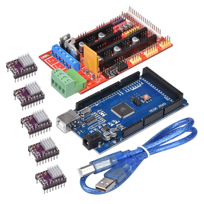 Материнская плата BIGTREETECH Mega 2560 R3 + управления RAMPS 1 4 5 шт. драйвер шагового