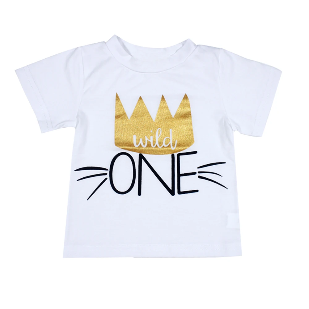 

2017 fashion summer brand clothing for kids girl short sleeve cotton T shirts tops baby clothes Letter clothing wild one