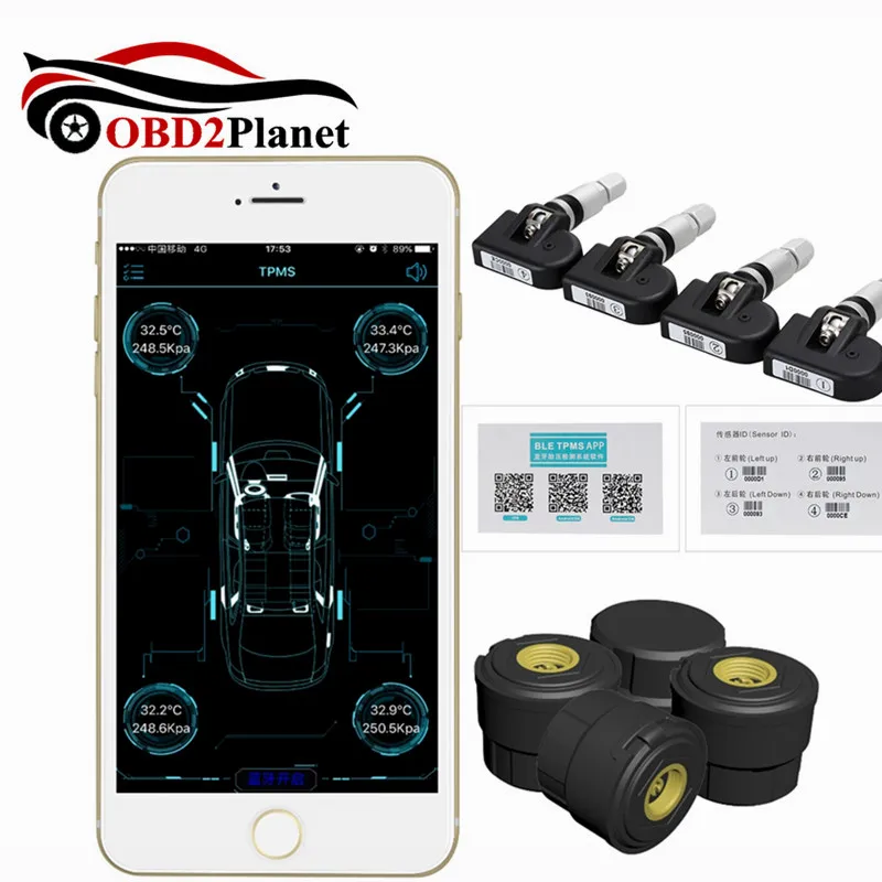 Хит умный автомобиль TPMS Bluetooth 4 0 система контроля давления в шинах дисплей
