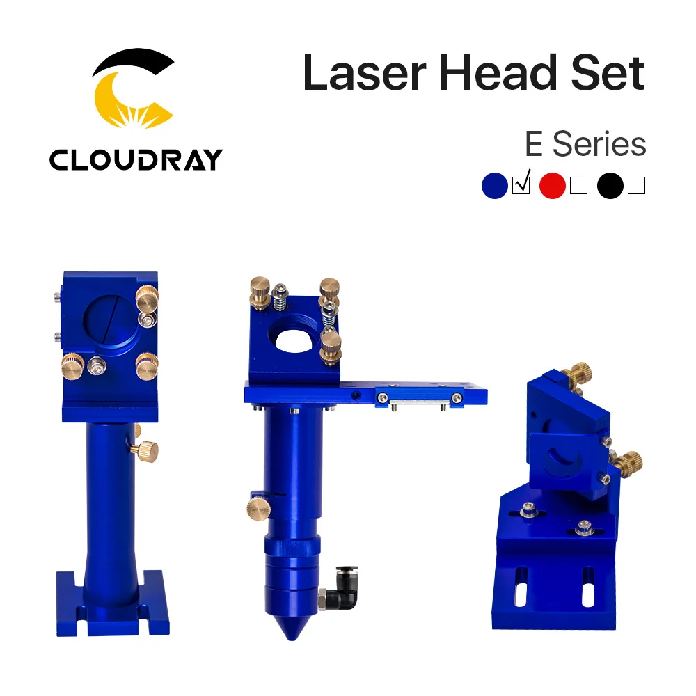 

E Series: CO2 Laser Head Set For Laser Cutting Engraving Machine Blue Red Black Colors Optional