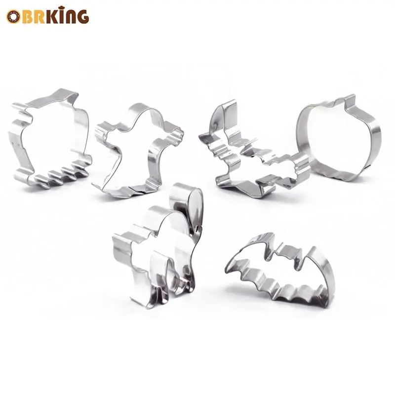 OBRKING 6 шт./компл. форма для выпечки из нержавеющей стали резки печенья Хэллоуина