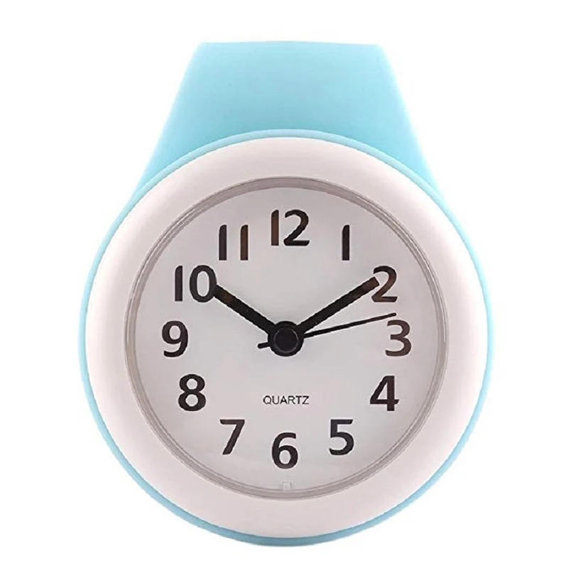 

Kitchen Bathroom Wall Clock Waterproof Silent Multifunction Creative Shower Wall Clocks Home Decor
