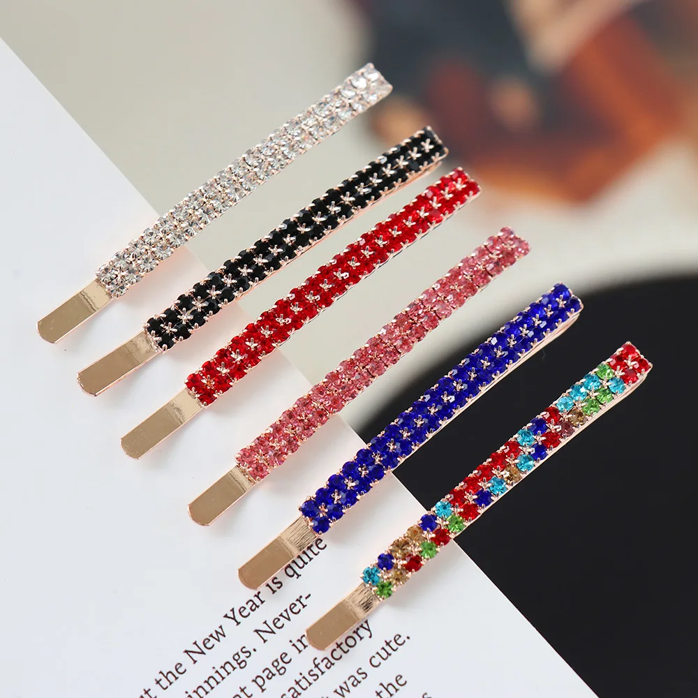 2 шт./компл. модные хрустальные шпильки для волос блестящие стразы заколки для волос для женщин девочек свадебные украшения для головы инструмент для укладки волос
