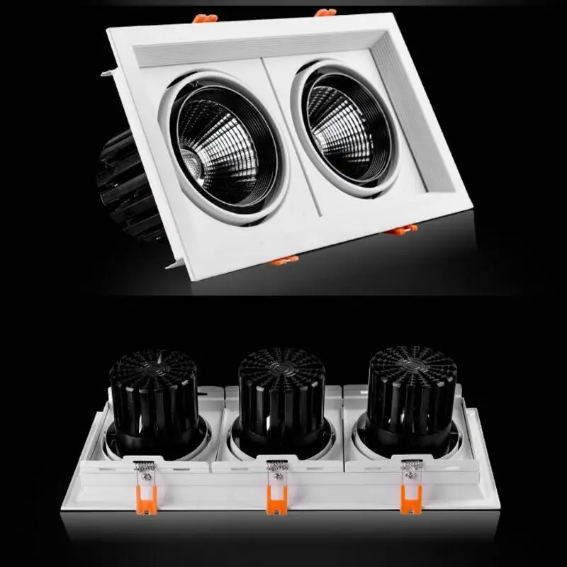 

Super Bright Recessed square LED Dimmable Downlight COB 10w 20W 30w LED Spot light LED decoration Ceiling Lamp AC110V 220V