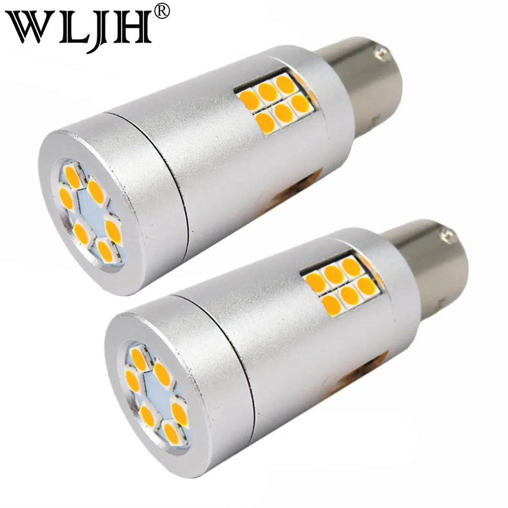 WLJH 2x CANBUS без ошибок 1156 7506 7528 BA15s P21W светодиодный светильник лампа для автомобиля с