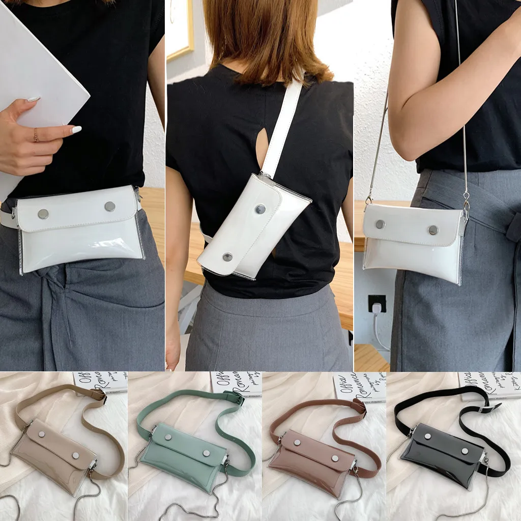 

2019 Fashion Women Handbags Waterproof Leather Chain Shoulder Bag Messenger Crossbody Bags Chest Bags Waist Pack bolsa feminina