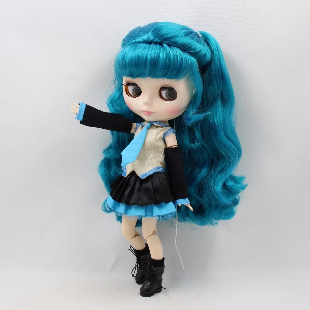 Ледяная фабрика шарнирная кукла blyth toy Hatsune Miku голубые волосы белая кожа с одеждой и сапогами 1/6 30 см BL4302