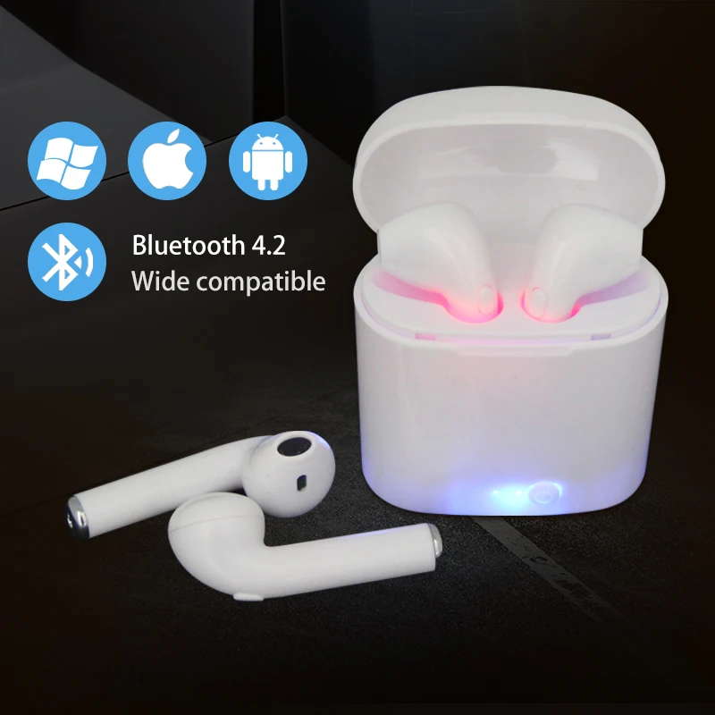 

Wireless Bluetooth Earphone i7s TWS Inear Stereo Earbud Headset With Charging Box Mic For Iphone Xiaomi All Smart Phone Samsung