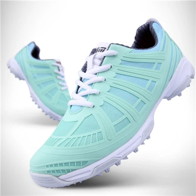 Pgm/; женские туфли для гольфа; дышащие кроссовки на шнуровке; уличные Нескользящие кроссовки; Женская сетчатая обувь; Лидер продаж; AA51030 - Цвет: Зеленый