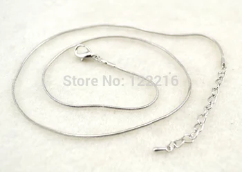 

Best quality 50pcs a lot rhodium plated snake chain necklace jewelry,DIY jewelry(C001)