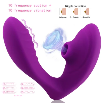 Vibrador de succión vaginal para mujer, estimulador del clítoris para sexo oral de 10 velocidades, con ventosa, juguete sexual erótico para el bienestar 2