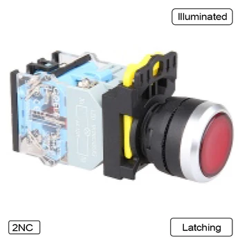 

5 PCS Push button switch Flush button LED Latching Waterproof IP65 1NO 1NC 1N0+1NC 2NO 2NC LA115-B5-11ED-R