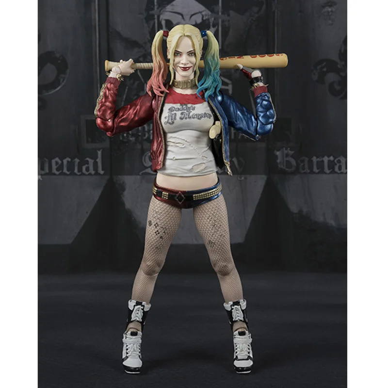 3 Face 3 Head SHFiguarts SHF DC Suicide Squad Harley Quinn PVC Action Figures Toys Doll for Christmas Birthday Gift (3)