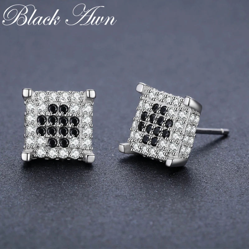Женские серьги гвоздики из серебра 925 пробы T192|stud earrings|engagement jewelry |