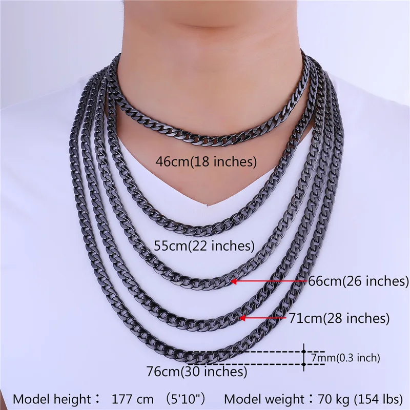 U7 Cuban Link Chain Necklace Wholesale 