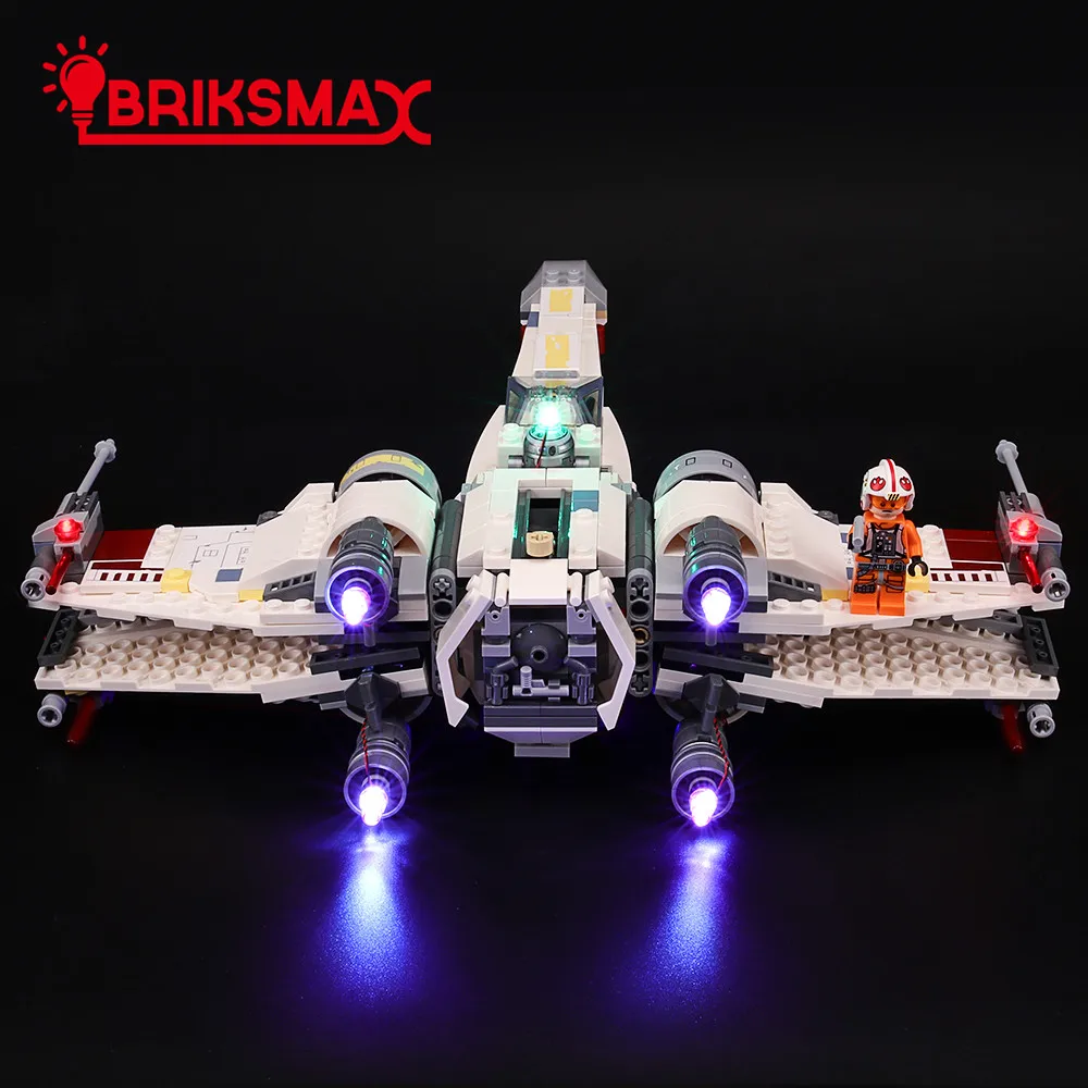 BriksMax светильник ing Kit для звездных войн X-Wing звездные истребители строительные блоки светильник набор совместим с 75218 не включает модель