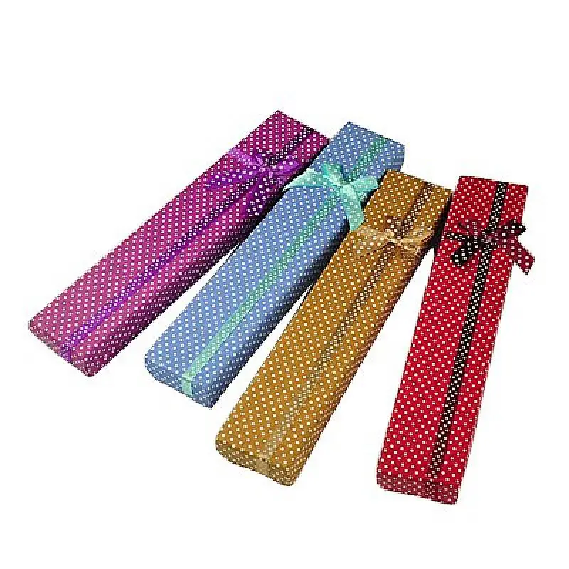 

Pandahall 72pcs Valentines Day Presents Packages Rectangle Cardboard Necklace Jewelry Box Velours inside with Bowknot Christmas