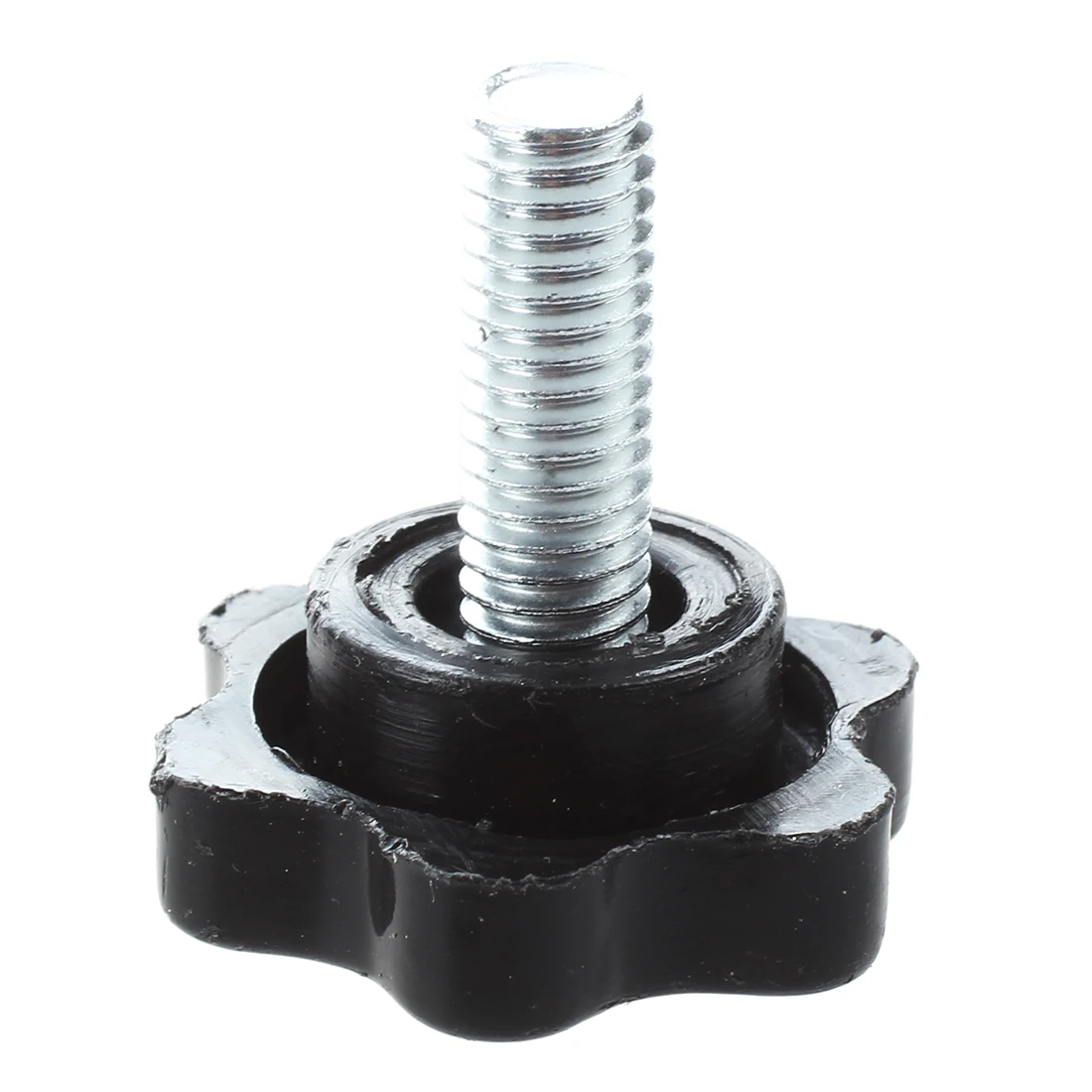 

5 Pcs M6 x 15mm Male Thread 25mm Hex Shaped Head Clamping Knob Black