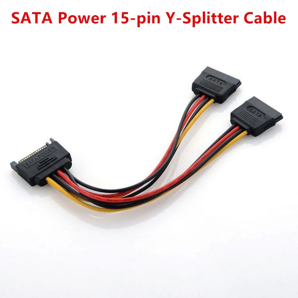 Кабель для компьютера 4/15 Pin IDE разветвитель питания 1 штекер на 2 гнезда IDE/SATA