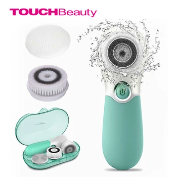 TOUCHBeauty Waterproof Facial Brush Deep Cleansing Set with 3 Different Spin Brush Head two speed face