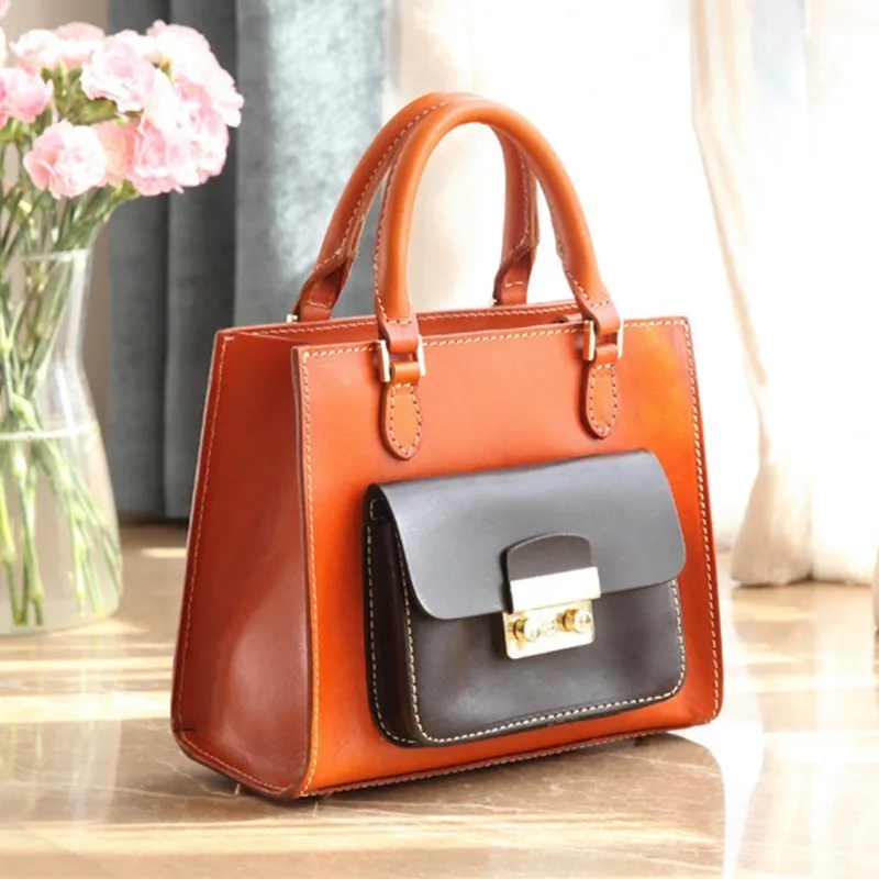 

Vegetable Tanned Skin Genuine Leather Women Bag Luxury Handbags Women Bags Designer Shoulder Crossbody Bags For Women Sac A Main