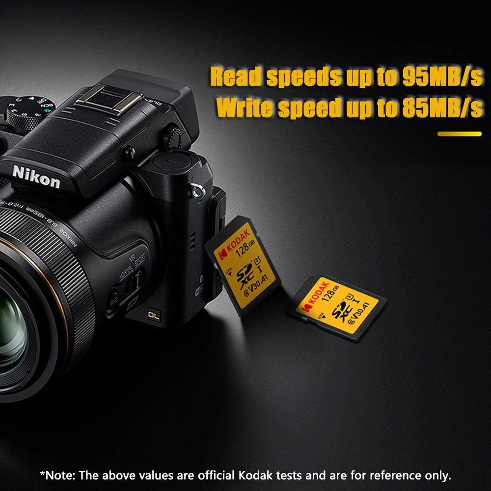 Sd-карта Kodak 64 Гб карта памяти 128 ГБ SDXC U3/U1 V30/V90 carte sd для sony Canon Nikon micro SLR цифровая камера cartao de memoria