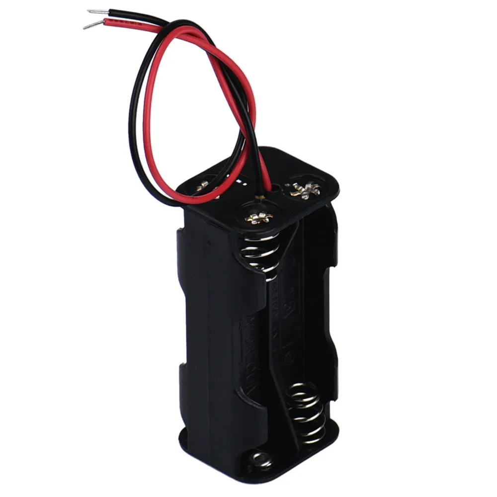 

2-Slot 2 x AA Battery Back To Back Holder Case Box With Leads Diy Power Bank IqosBattery Holder Drop Shipping