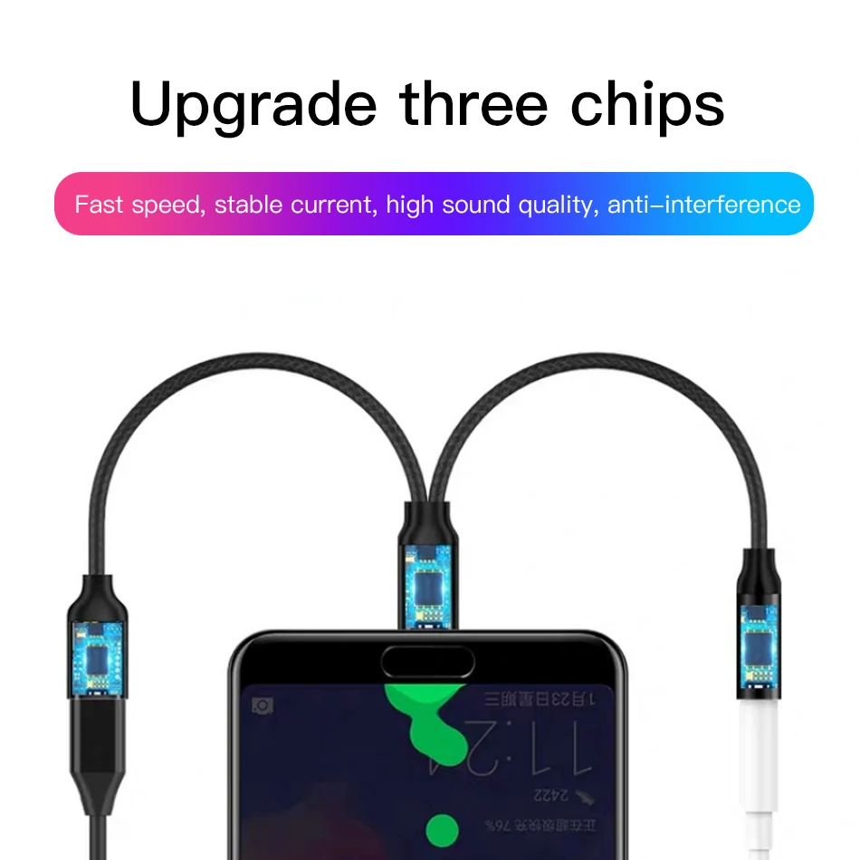 ! ACCEZZ USB Type C адаптер для зарядки наушников Huawei Mate RS Xiaomi 6 8 Mix2S 3 5 мм разъем Aux