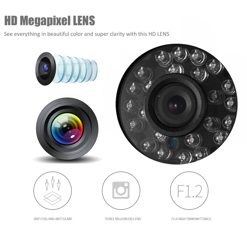 AZISHN Yoosee Wifi ONVIF 720P 960P 1080P ip камера Беспроводная Проводная P2P CCTV наружная