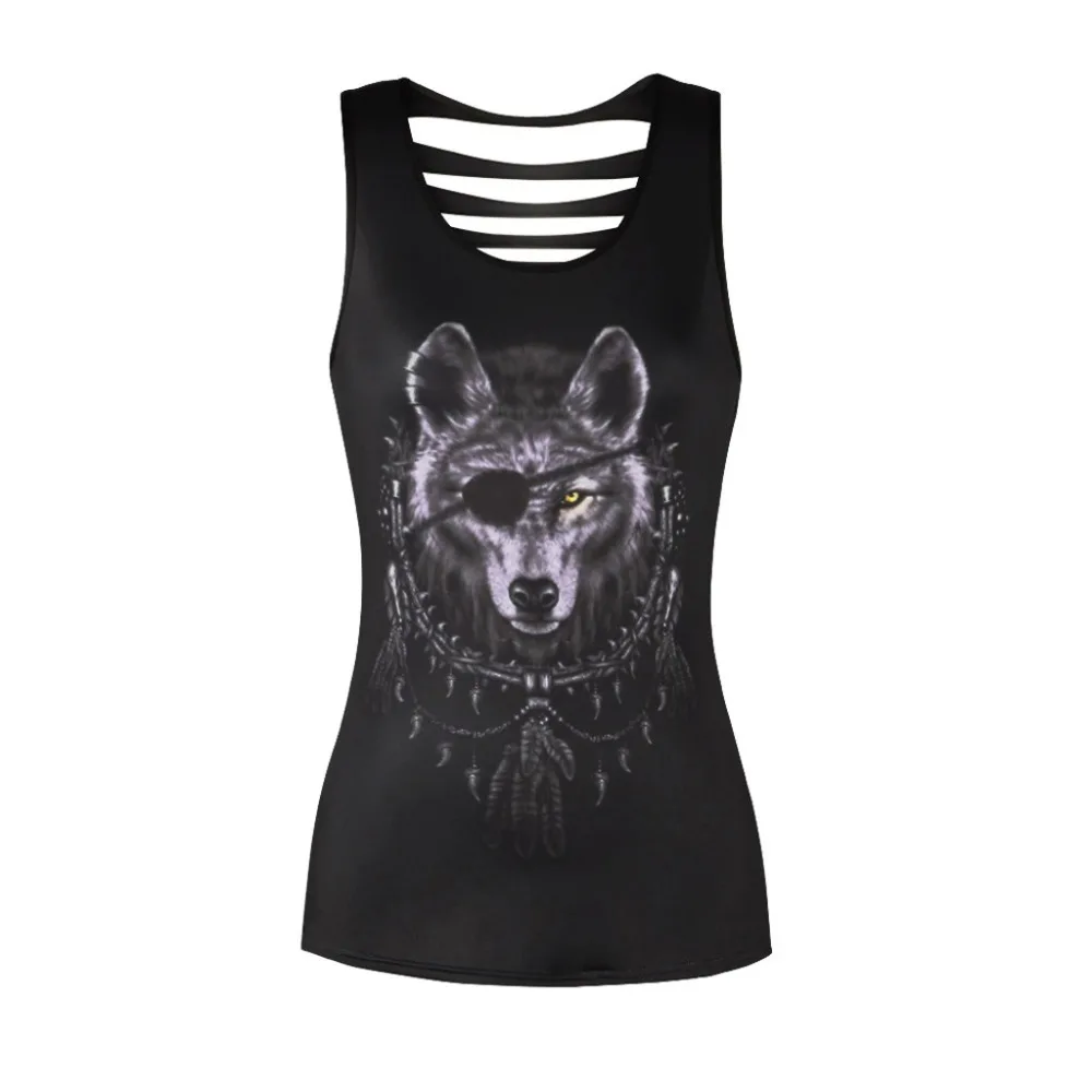 

Black Skull Print 3D Galaxy Skeleton Rose Sexy Tanks Plus Size Women Tops Vest Casual Fashion Sleeveless T Shirt Hollow Out Back