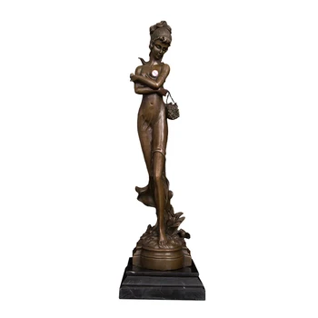

ArtsHom DS-181 Home Decoration Sexy Woman Holding Basket Statue Sculpture Modern Fashion Girl Figurines Art Decor Ornament