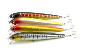 

HENGJIA 4 colors 2# hook 17.6cm/27.2g plastic big fishing lure Minnow hard bait 20pcs isca artifical 3d fishing tackle