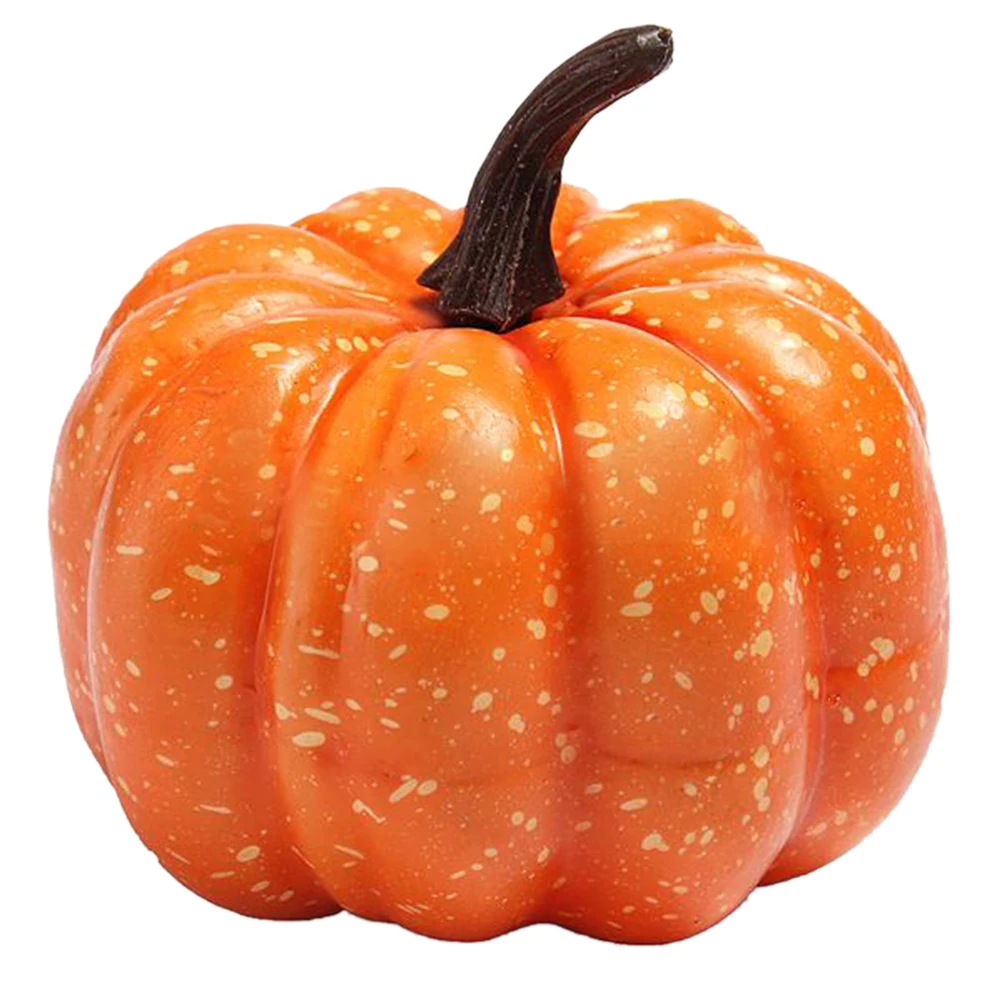 2 Huge artificial pumpkin Halloween Props faux vegetables Pretend Play fake food 