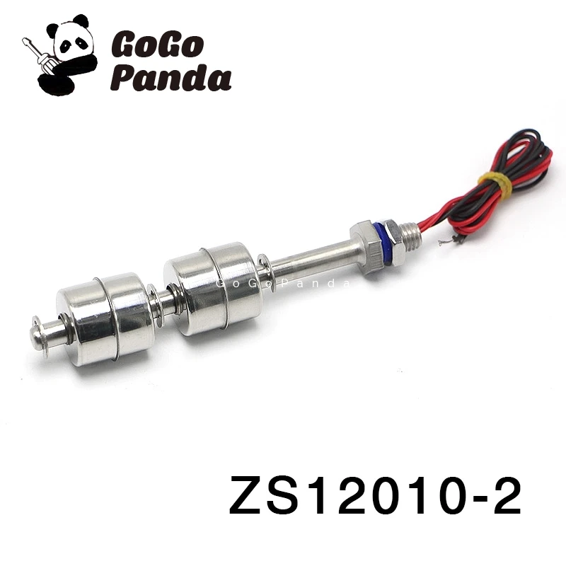 

M10*100MM Dual Ball Level Control Stainless Steel Water Level Sensor Liquid Float Switch 220V 1.5A 50W ZS10010-2 Normal Close